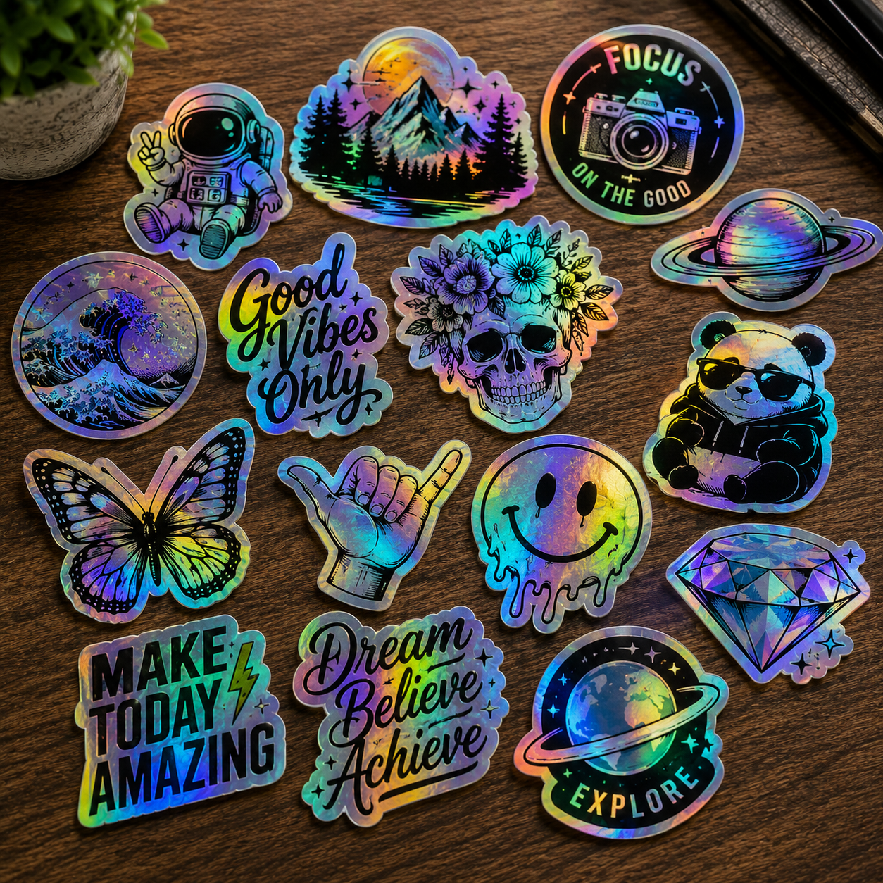Holographic Stickers Print