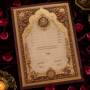 Gold-foiled or floral design certificates