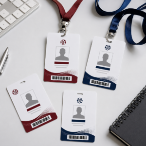 Custom branding cards available in premium matte or glossy finishes