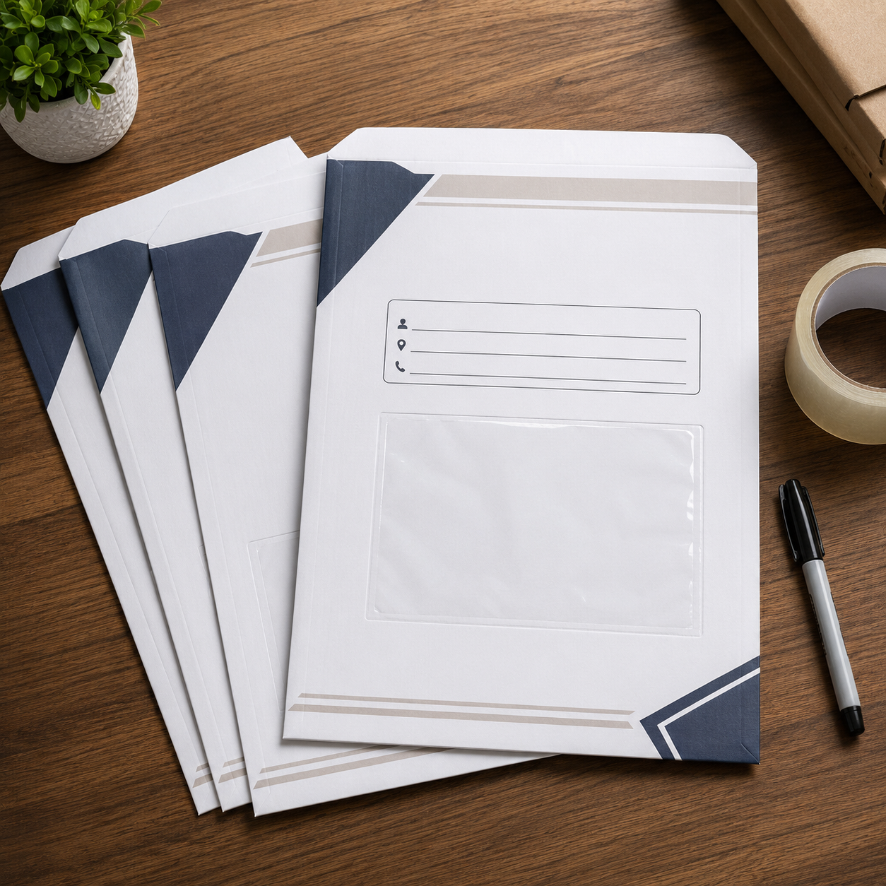 Branded mailing envelopes