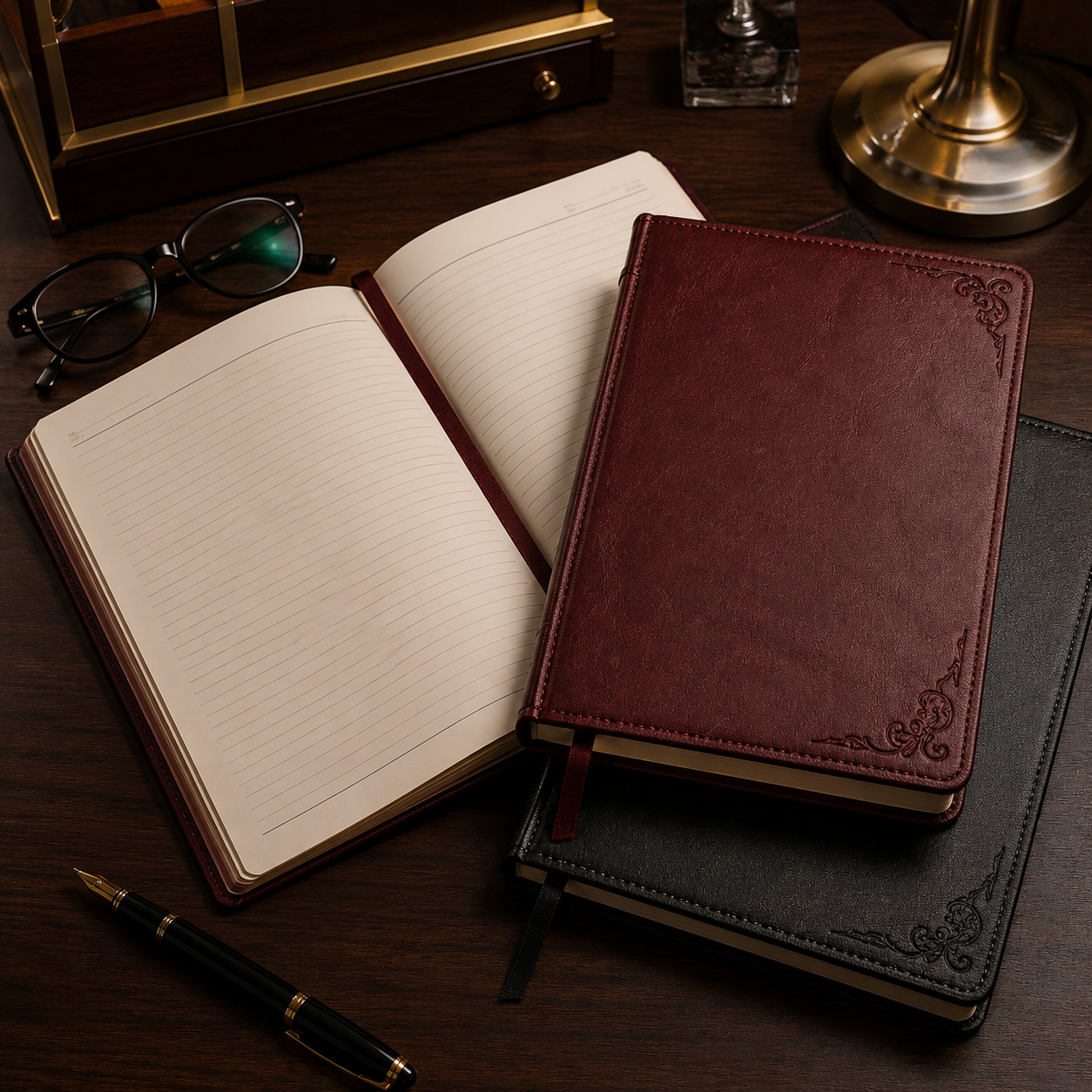 Corporate diaries with leatherette cover