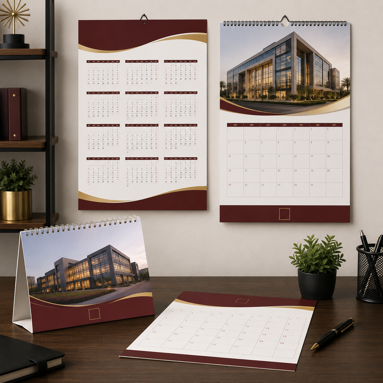 Hanging strip calendars