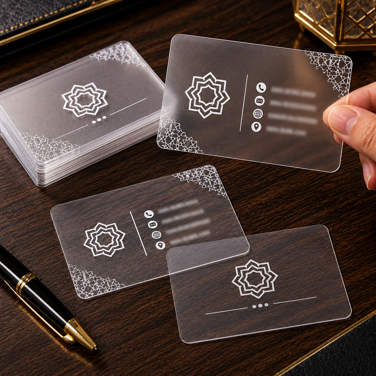 Professional transparent PVC cards with durable and elegant construction