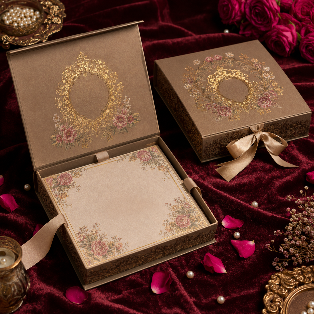Box-style engagement invitations