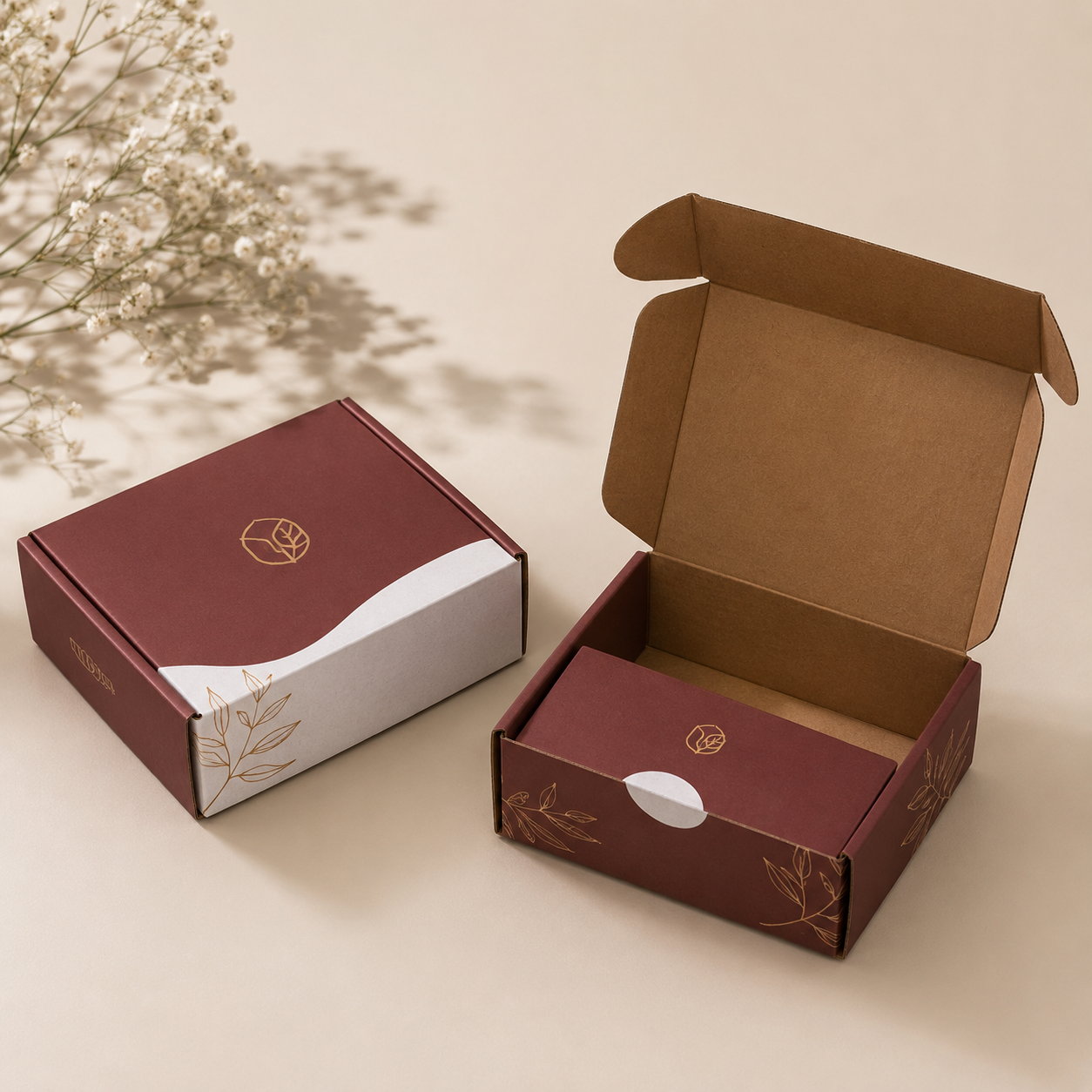 Branded tuck-top mailer boxes