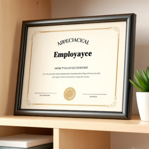 Employee appreciation certificates